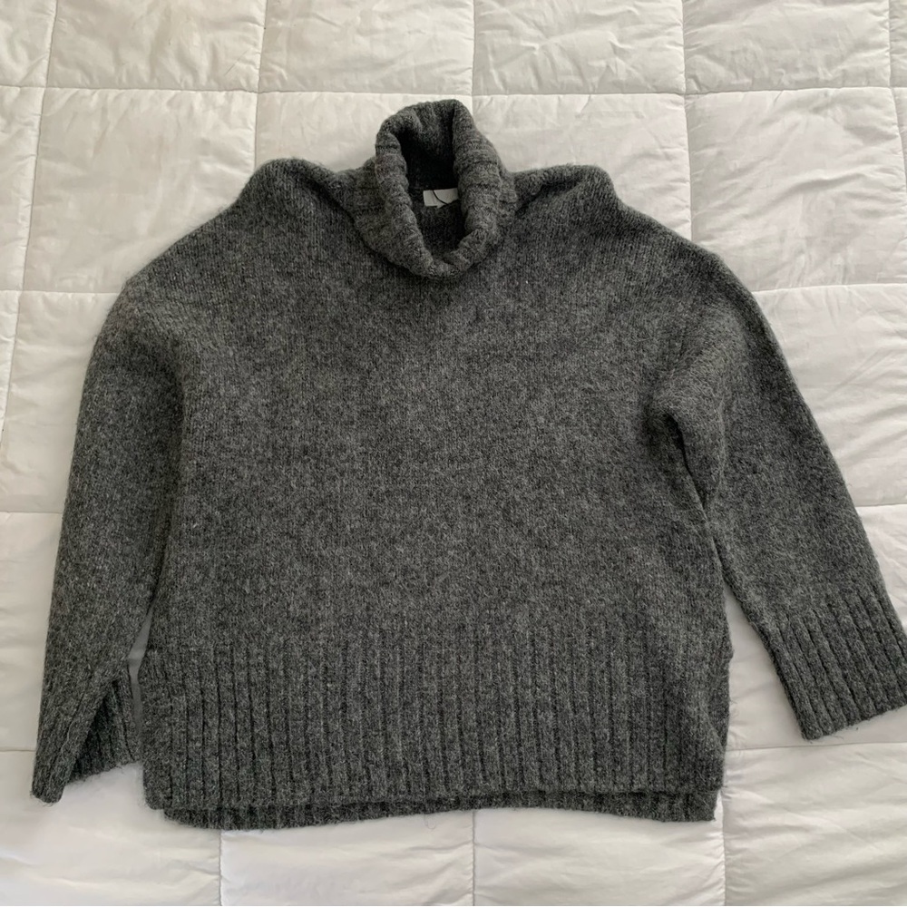 Gray Turtleneck Sweater